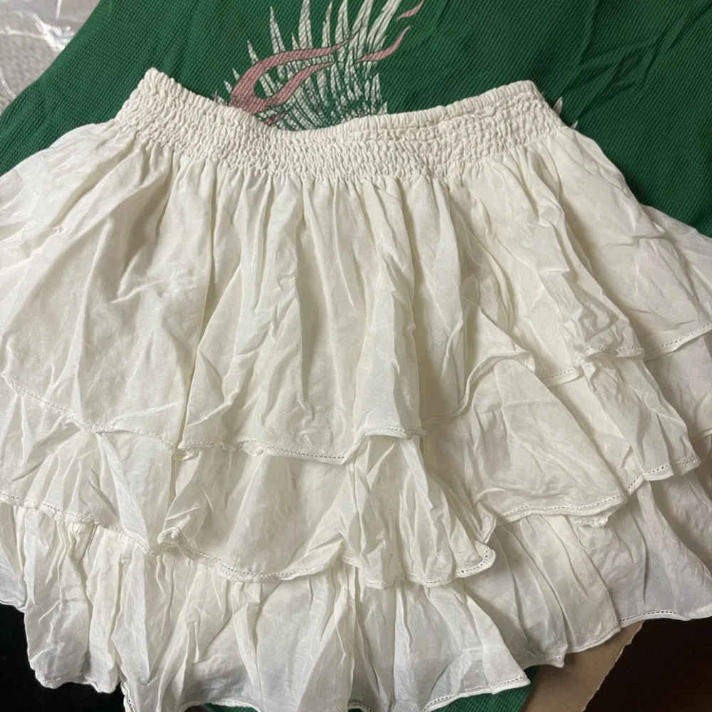 JOIE White Ruffle Skirt - Picture 2 of 3